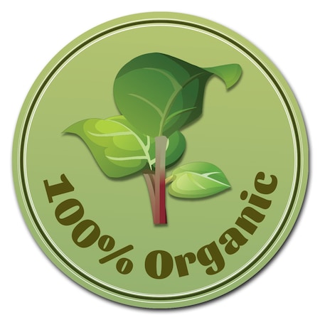 Farmers Market 100% Organic Circle Vinyl Laminated Decal